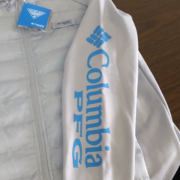 🆕 Columbia Women's Tidal Sands Hybrid Hoodie, Small-Cool Grey, Brand NEW, Auth. - Picture 6 of 7